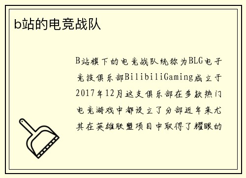 b站的电竞战队